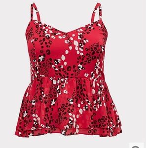 NWT: Torrid Pink Leopard MIDI Blouse